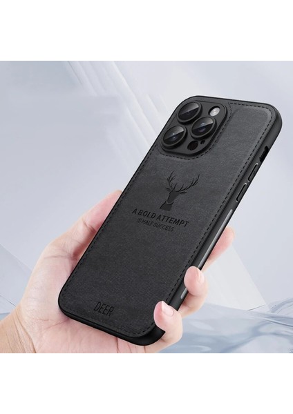 iPhone 12 Kumaş Geyik Deseni Cep Telefonu Kılıfı (Yurt Dışından) fırsatları