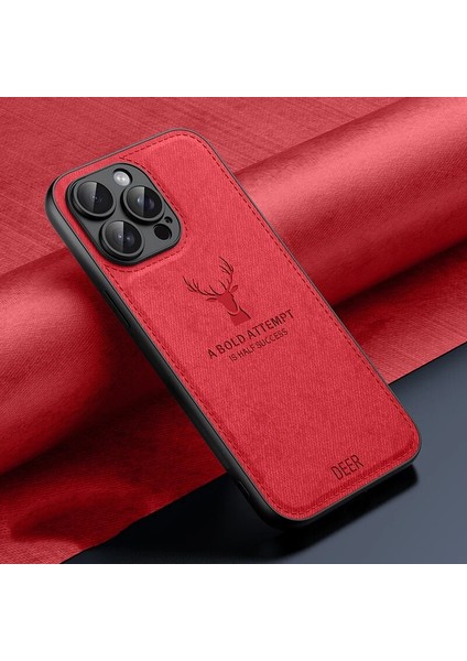 iPhone 15 Kumaş Geyik Deseni Cep Telefonu Kılıfı (Yurt Dışından) fiyatları