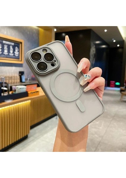 iPhone 15 Cilt Hissi Manyetik Çekim Cep Telefonu Kılıfı (Yurt Dışından)