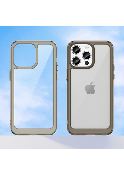 iPhone 15 Pro Şeker Renkleri Şeffaf Cep Telefonu Kılıfı (Yurt Dışından) modelleri