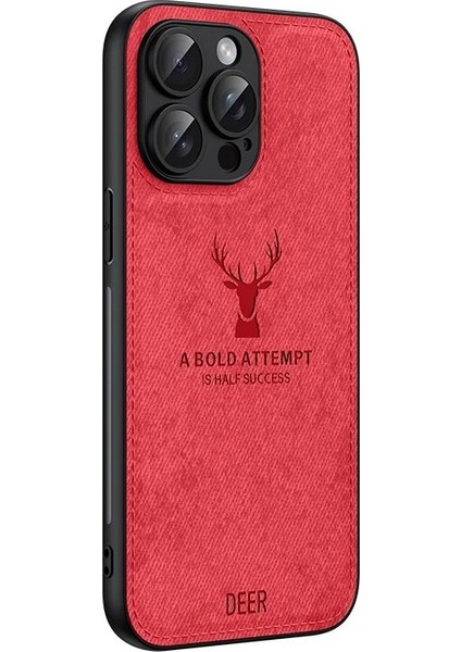 iPhone 14 Pro Kumaş Geyik Deseni Cep Telefonu Kılıfı (Yurt Dışından)