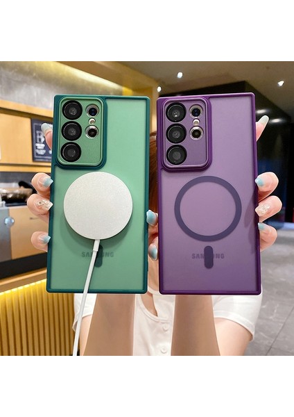 Samsung Galaxy S22 Ultra Cilt Hissi Manyetik Çekim Cep Telefonu Kılıfı (Yurt Dışından) modelleri