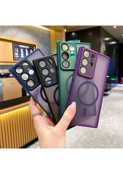 Samsung Galaxy S22 Ultra Cilt Hissi Manyetik Çekim Cep Telefonu Kılıfı (Yurt Dışından) fırsatları