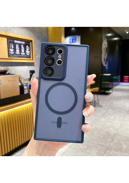 Samsung Galaxy S22 Plus Cilt Hissi Manyetik Çekim Cep Telefonu Kılıfı (Yurt Dışından)