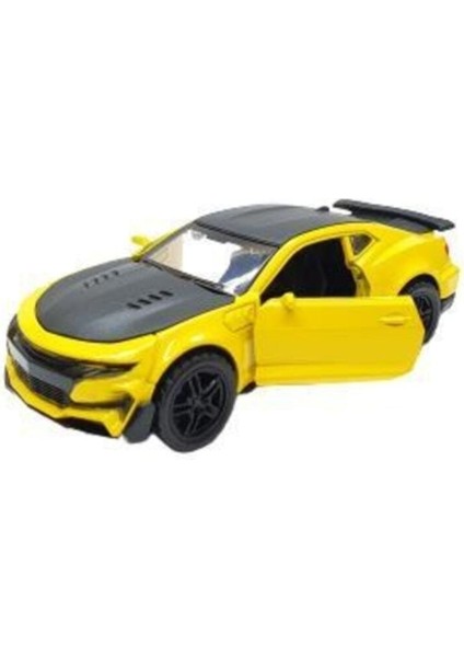 12 cm Çek Bırak Oyuncak Metal Araba Kapıları Açılır Chevrolet Camaro Zl1 Sarı fiyatları