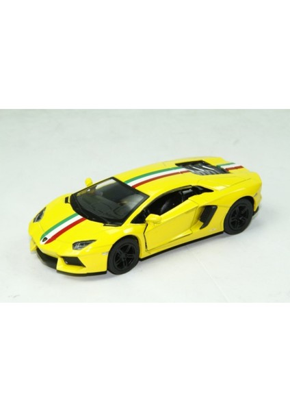 Lamborghini Aventador Lp 700-4 Çek Bırak Model Metal Araba Sarı Renk