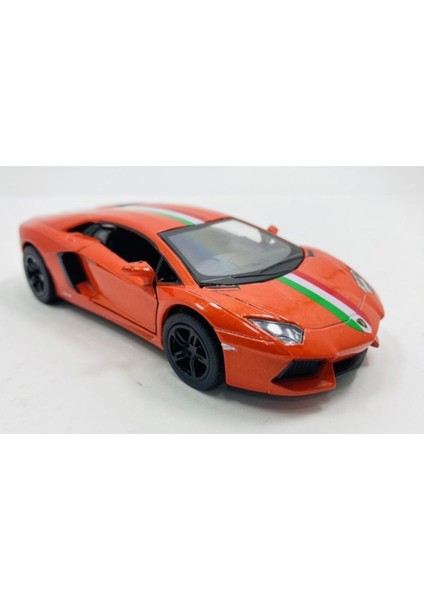 Lamborghini Aventador LP700-4 Model Metal Araba 1-38 Ölçek Lisanslı Turuncu