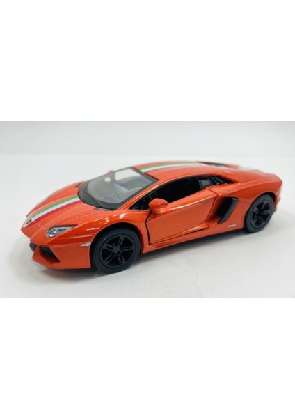 Lamborghini Aventador LP700-4 Model Metal Araba 1-38 Ölçek Lisanslı Turuncu