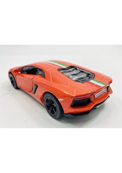 Lamborghini Aventador LP700-4 Model Metal Araba 1-38 Ölçek Lisanslı Turuncu