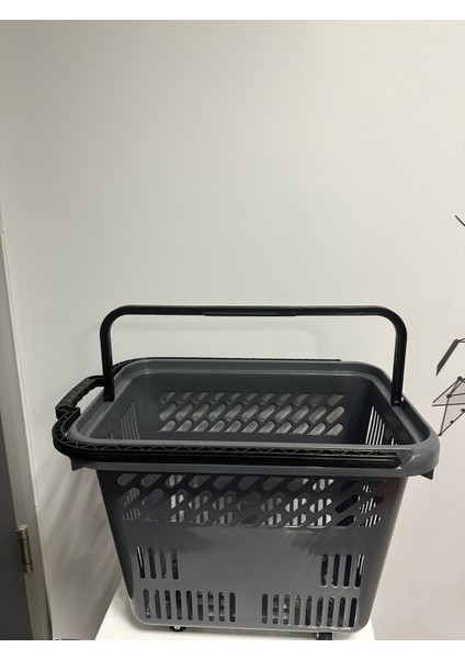 54 Lt Tekerlekli Plastik Alışveriş Market Sepeti modelleri