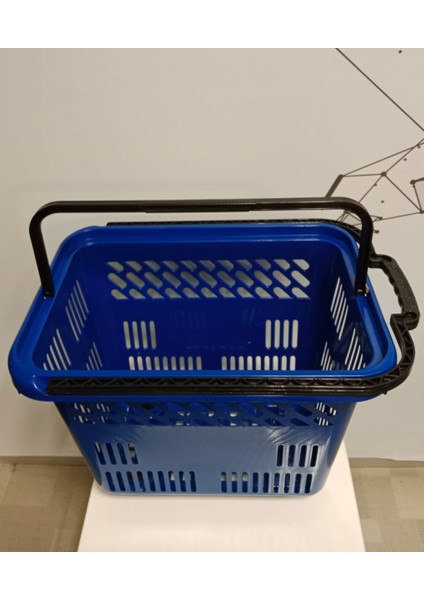 54 Lt Tekerlekli Plastik Alışveriş Market Sepeti