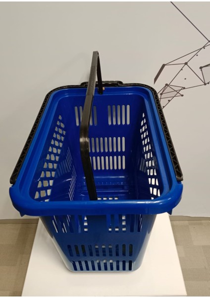54 Lt Tekerlekli Plastik Alışveriş Market Sepeti fırsatları