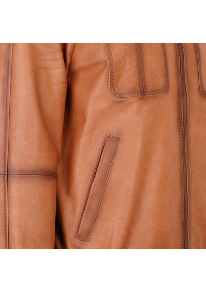 Bidziil Taba Erkek Vintage Bomber Deri Mont modelleri