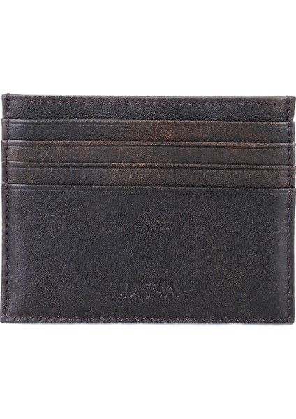 Vidal Kahve Kadın Eskitme Deri Kartlık fiyatları