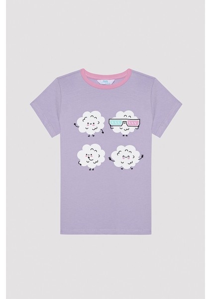 Kız Çocuk Popcorn Çok Renkli 2li Pijama Takımı