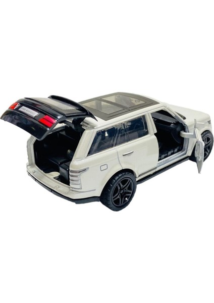 Metal Çek Bırak Model Araba Land Rover Kapılar ve Bagaj Açılır Suv 12 cm