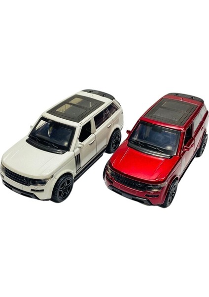 Metal Çek Bırak Model Araba Land Rover Kapılar ve Bagaj Açılır Suv 12 cm