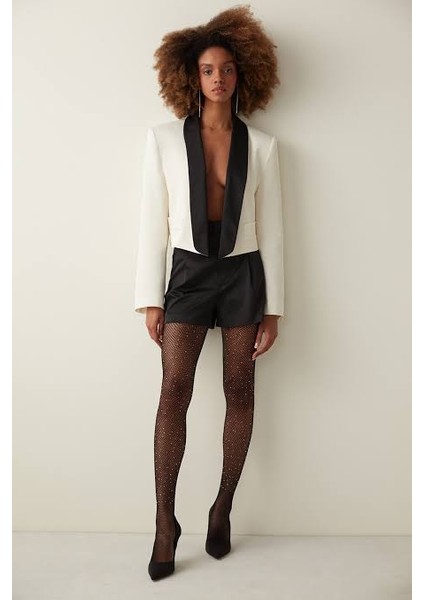 File Taşlı Külotlu Çorap modelleri