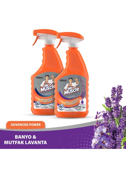 Mr. Muscle Advancad Power Banyo ve Lavanta Kokulu Mutfak Temizleyici Set