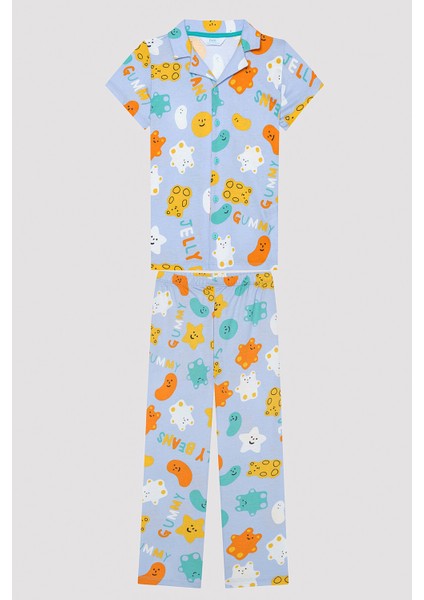 Erkek Çocuk Bonbon Çok Renkli Pijama Takımı