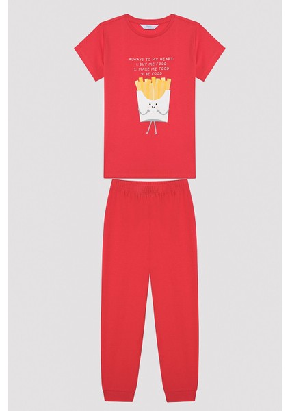 Çocuk Ketcup&fries Çok Renkli 2li Pijama Takımı
