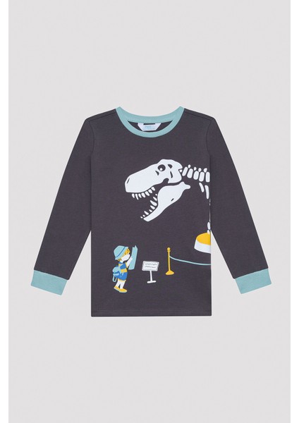 Erkek Çocuk Skeleton Çok Renkli 2li Pijama Takımı