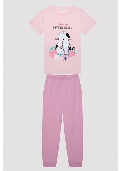 Kız Çocuk Before Sleep Çok Renkli Pijama Takımı