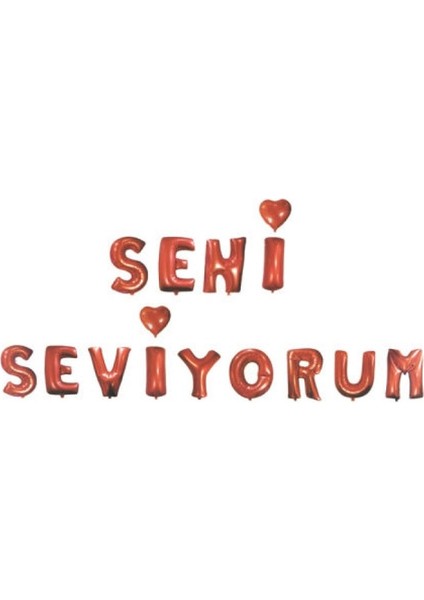 Seni Seviyorum Folyo Balon 16 Inc Kırmızı