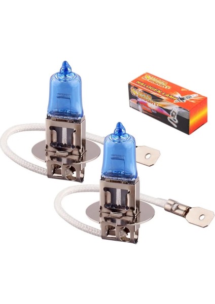 H3 2 Adet H3 Süper Parlak Beyaz Sis Oto Halojen Ampul 55W Araba Kafa Lambası Işık 12V Araba Styling Araba Işık Kaynağı Park (Yurt Dışından)