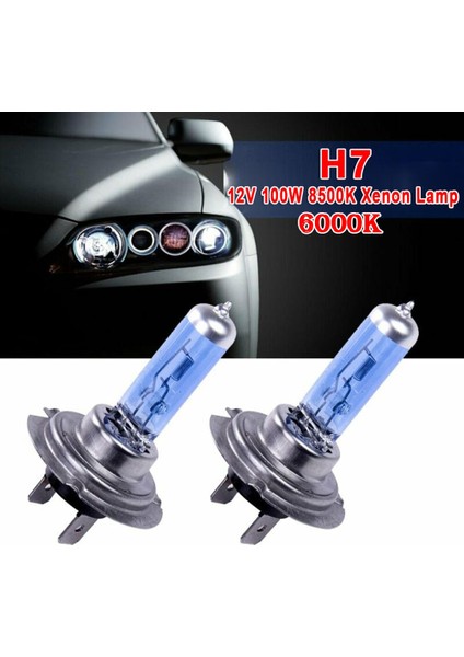 Xiyu Shop H7 100W 2 Adet H4 H7 12V 100W Araba Far Halojen Işıkları Süper Yüksek Parlaklık Lambaları Oto Xenon Lightk Araba Aksesuarları (Yurt Dışından)