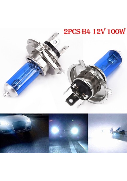 Xiyu Shop H7 100W 2 Adet H4 H7 12V 100W Araba Far Halojen Işıkları Süper Yüksek Parlaklık Lambaları Oto Xenon Lightk Araba Aksesuarları (Yurt Dışından)