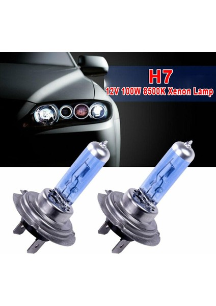 Xiyu Shop H7 100W 2 Adet H4 H7 12V 100W Araba Far Halojen Işıkları Süper Yüksek Parlaklık Lambaları Oto Xenon Lightk Araba Aksesuarları (Yurt Dışından)