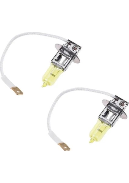 Sarı Yeni H3 12V 55W 3000K Süper Parlak Sarı Araba Far Ampulü Sis Lambası Ampulü Otomatik Kafa Ampulleri Otomobiller Işık Kaynağı (Yurt Dışından)