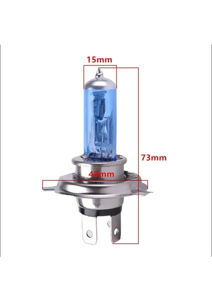 Beyaz H4 100W 12V Halojen Ampul H4 Süper Beyaz Sis Farları Yüksek Güçlü Araba Farları Lamba Araba Işık Kaynağı Park 100W (Yurt Dışından)