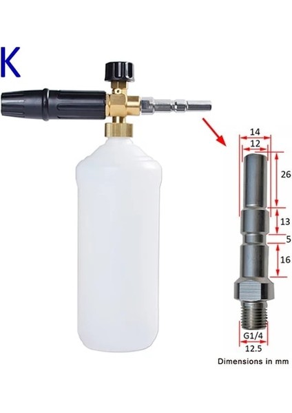 Nilfisk Kew Stili Için Yüksek Basınçlı Sabun Köpürtücü Kar Köpüğü Mızrak Köpük Memesi Köpük Jeneratörü Karcher Bosch Elitech Lavor Pennik Lavabo Basınçlı Yıkama Makinesi (Yurt Dışından)