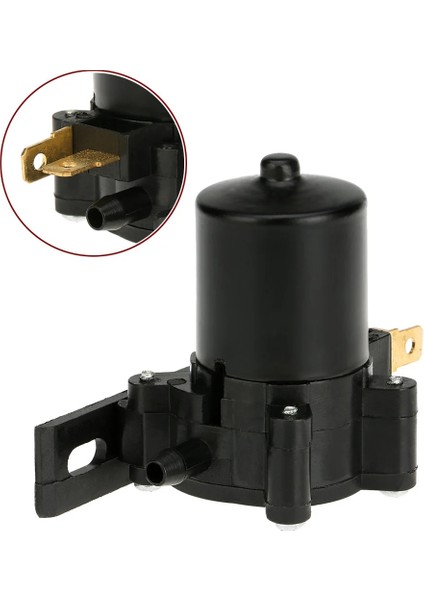 Siyah Stil 12V Evrensel Cam Yıkayıcı Pompası Ön Cam Su Pompası Araba Van Otobüs Kamyon Araba Ön Cam Yıkayıcı Jet Nozullar Aracı (Yurt Dışından)