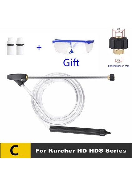 Hd Stili Için Roue Yüksek Basınçlı Temizleyici Islak Kumlama Tabancası Nozul Kumlama Makinesi Karcher Parkside Stanley Michelin Siyah Katlı (Yurt Dışından)