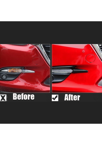 Xiyu Shop Siyah Stil Mazda 3 Axela Için Ön Sis Lambası Kaş Kapağı Trim Sticker Gündüz Çalışan Işık Dekorasyon Kapakları (Yurt Dışından)