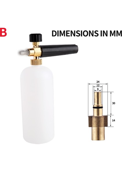 Bosch Ar Stili Için Yüksek Basınçlı Sabun Köpürtücü Kar Köpüğü Lance Köpük Nozul Jeneratörü Karcher Bosch Elitech Lavor Pennik Lavabo Yüksek Basınçlı Yıkayıcı (Yurt Dışından)