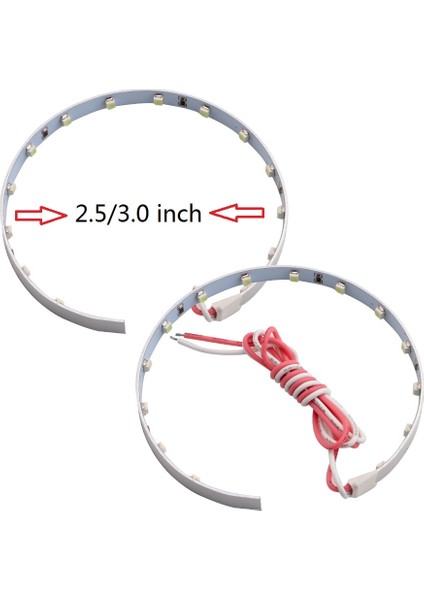Mor Tarzı Et LED Demon Devil Eyes Halo Yüzük Derece Süper Parlak Fjektör Lens Araba Motosiklet Farlar 12V (Yurt Dışından)
