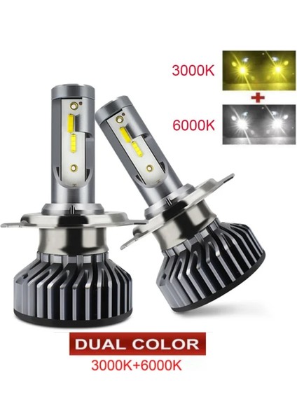 H7 Stili 6000K Soğuk Beyaz Çift Renk [yeni] En Parlak LED Araba Far Ampülleri H1 H4 LED H7 H11 Hb3 Hb4 H8 Sis Lambaları Oto H4 Motosiklet Işığı 12V (Yurt Dışından) fiyatları