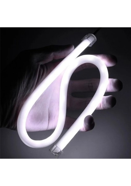 Beyaz 30CM Drl Akan LED Şerit Araba Koşu Lambası Angel Eyes LED Tüp Şerit Gündüz Farları Esnek LED (Yurt Dışından)