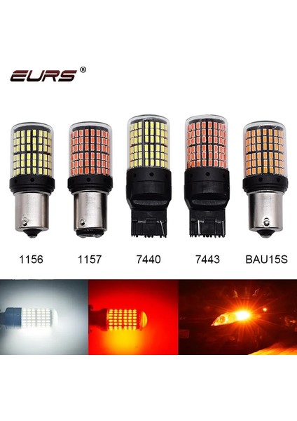 Sarı Stil 4014 144SMD 1 Adet Süper Parlak LED T LED Sinyal Lambası LED Ampul Canbus Fren Lambası H4 H6 LED Sis Lambası Beyaz Amber 12V (Yurt Dışından) modelleri