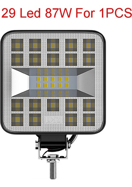 1 Adet 29LED 87W Stili 1 Ücretli LED Çalışma Günışığı Off-Road Araba Sürüş Sis Lambası Aydınlatma Kare Otomobil Motosiklet Far (Yurt Dışından)