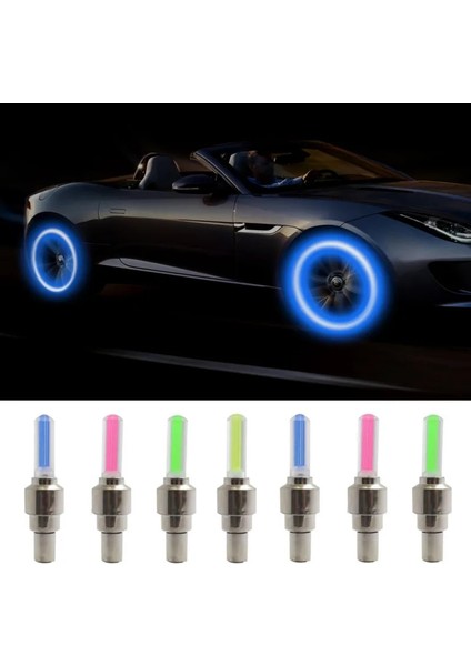 Kırmızı ve Sarı Araba Tekerleği LED Işık Motosiklet Bisiklet Işık Lastik Vana Kapağı Dekoratif Lastik Meme Vana Kapakları Lamba Bisiklete Binme Uyarı Kafası Arka Işık (Yurt Dışından) modelleri
