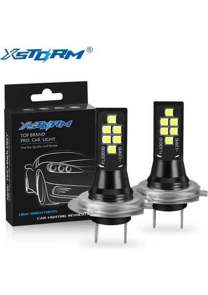 Xiyu Shop H7 Ar Sis Farları H7 Lamba LED Süper Parlak Smd 12V 24V 6000K Beyaz Sürüş Koşu Otomotiv Otomotiv Için LED H7 Ampuller (Yurt Dışından)