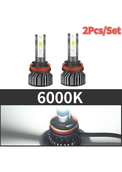 Kamyon Stili Için 24V 6000K H4 LED Ampuller Far H7 H1 Lm Araba Farları H8 H9 H Hbk 6000K 8000K Otomatik Sis Farı LED Ampul V 24V 2ADET (Yurt Dışından)