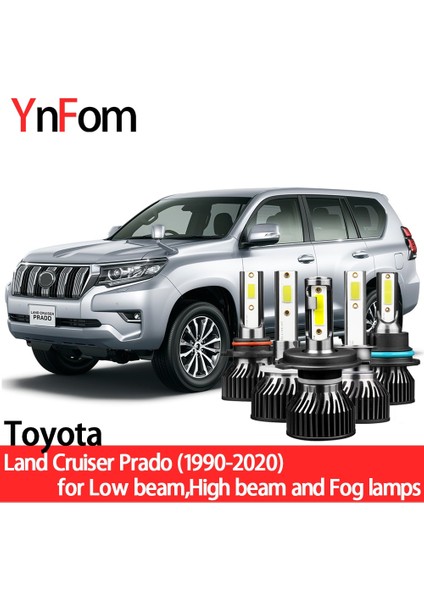 Uzun Huzme Stili 2009-2013 J150 Toyota Land Cruiser Prado J70-J150 Için Ynfom LED Farlar Kiti Lowhighfog Lambası, Araba Aksesuarları, Araba Far Ampulleri (Yurt Dışından)