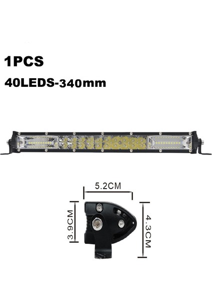 1 Adet 40LED Işık Bar Stili Nlpearl 12V 24V Off Road LED Bar Spot Taşkın LED Işık Barwork Işık Kamyon Için 4x4 Uaz 4WD Atv Araba Barra LED Sürüş Sis Lambası (Yurt Dışından)