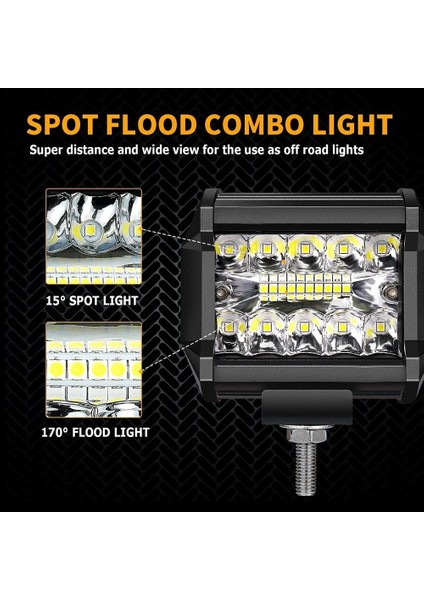 1 Adet 120W LED Çubuk Stili Anmıngpu 4 "12V 24V LED Işık Çubuğu Offroad Spot Sel LED Çalışma Işığı Atv Kamyon Suv Tekne Lada Niva 4x4 Araba Sürüş Sis Farları (Yurt Dışından) modelleri